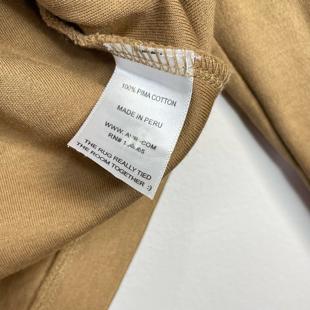 AYR Franny Pima Cotton Knit Classic Polo Shirt Top Camel Tan Chipwich Womens M - Picture 11 of 12